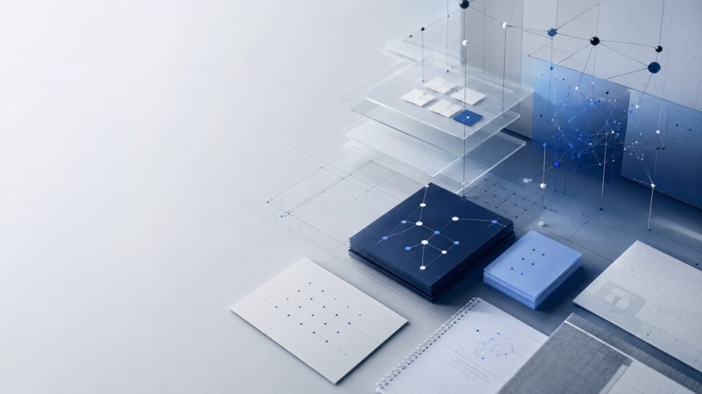 知識構造と学習設計を表現したStudyRedesignのメインビジュアル知識